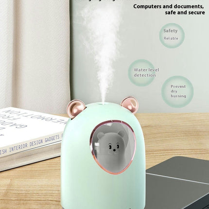 Cute Cartoon Bear Humidifier USB Desk Hydrating Spray Air Humidifier