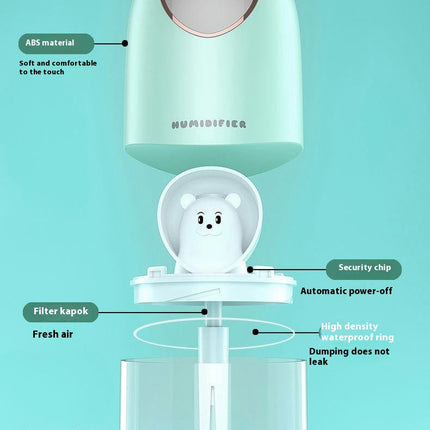 Cute Cartoon Bear Humidifier USB Desk Hydrating Spray Air Humidifier