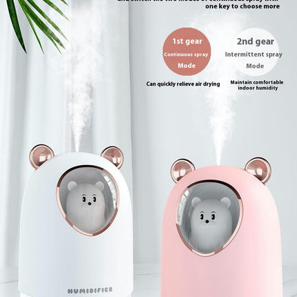 Cute Cartoon Bear Humidifier USB Desk Hydrating Spray Air Humidifier