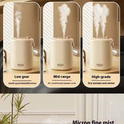 Double spray humidifier-home bedroom desktop atmosphere night light spray USB air purifier
