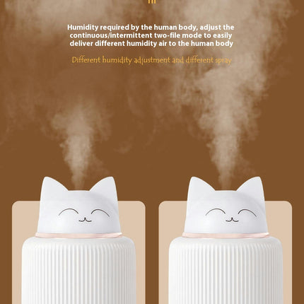 Mini Humidifier, Cute Cat Shape Humidifier, Personal Desktop Humidifier for Car Office Room Bedroom