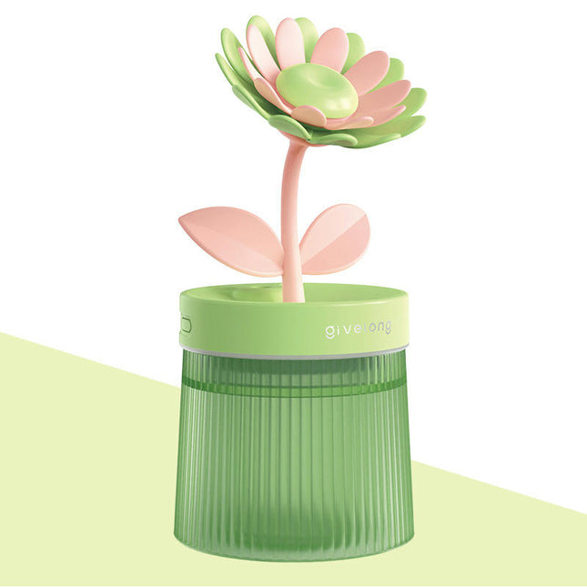 Cute Flower Mini Humidifier, 260ml Gardenia Humidifiers for Bedroom, Portable Small Cool Mist Humidification