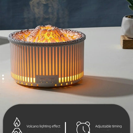 Volcano Humidifier Flame Aroma Diffuser Ultrasonic Essential Oil Scent Diffuser for Bedroom Home Office
