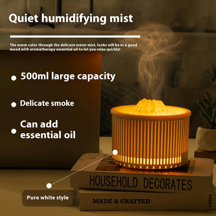 Volcano Humidifier Flame Aroma Diffuser Ultrasonic Essential Oil Scent Diffuser for Bedroom Home Office