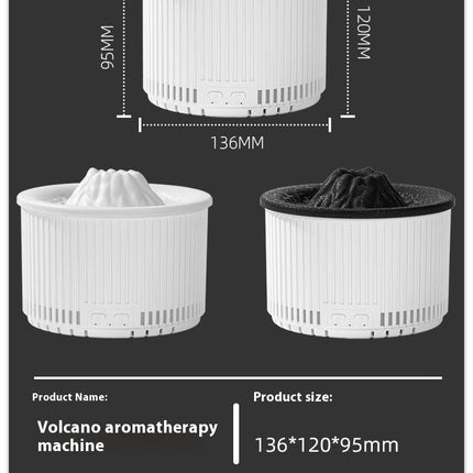 Volcano Humidifier Flame Aroma Diffuser Ultrasonic Essential Oil Scent Diffuser for Bedroom Home Office