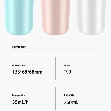 Colorful Atmosphere Night Light USB Humidifier Mini Car Air Purifier Home