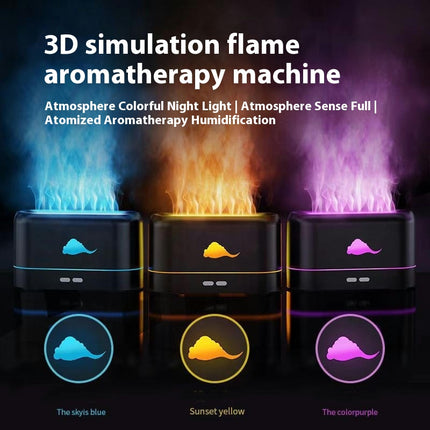 Ultrasonic Flame Humidifier Home Bedroom Silent Aromatherapy Machine