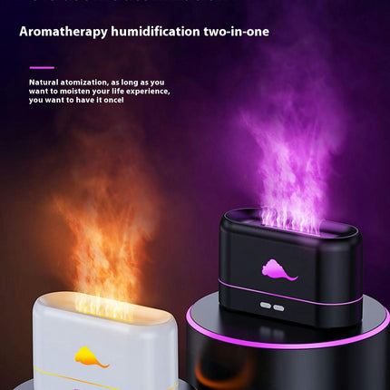 Ultrasonic Flame Humidifier Home Bedroom Silent Aromatherapy Machine
