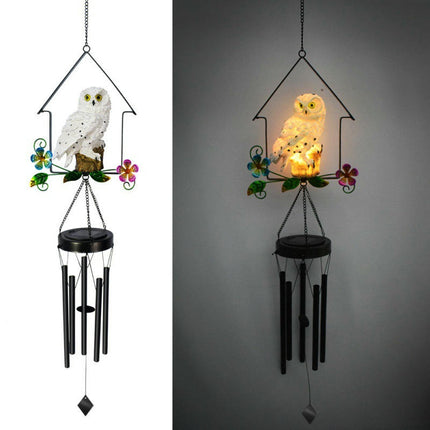 Solar Wind Chimes Outdoor Hanging LED Light Wind Chime Gardening Decoration