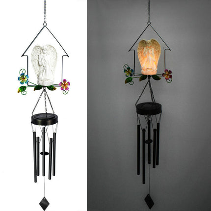 Solar Wind Chimes Outdoor Hanging LED Light Wind Chime Gardening Decoration