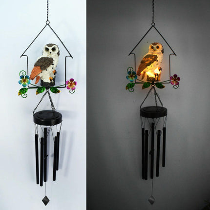 Solar Wind Chimes Outdoor Hanging LED Light Wind Chime Gardening Decoration