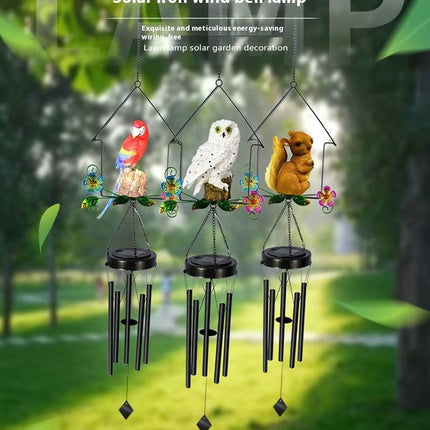 Solar Wind Chimes Outdoor Hanging LED Light Wind Chime Gardening Decoration