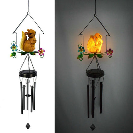 Solar Wind Chimes Outdoor Hanging LED Light Wind Chime Gardening Decoration
