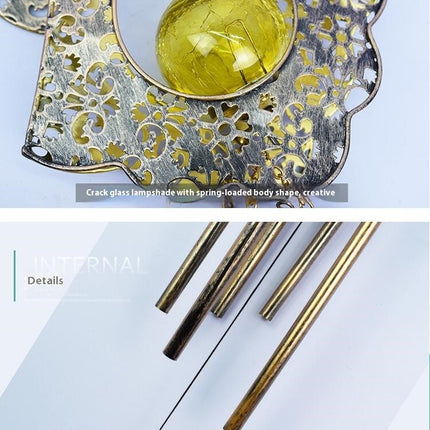 Solar Light Wind Chimes Lights Hollow Metal Angel Solar Lamp for Pathway Garden Lawn Patio