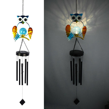 Solar Wind Chimes for Outside Crackle Glass Ball Waterproof Wind Chimes Outdoor Garden Decor