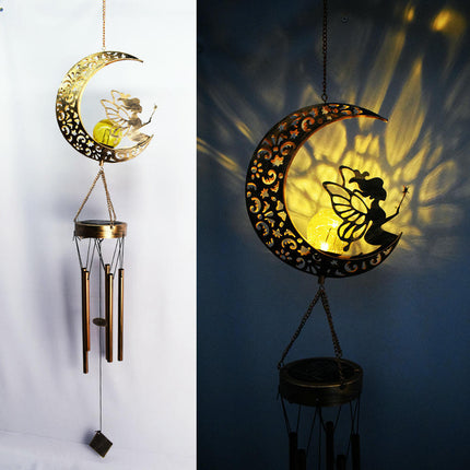 Solar Wind Chimes for Outside Crackle Glass Ball Waterproof Wind Chimes Outdoor Garden Decor