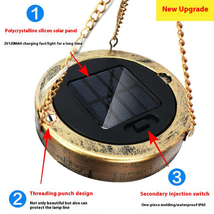 Solar Wind Chimes for Outside Crackle Glass Ball Waterproof Wind Chimes Outdoor Garden Decor