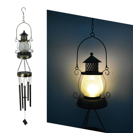 Solar Wind Chimes for Outside Crackle Glass Ball Waterproof Wind Chimes Outdoor Garden Decor