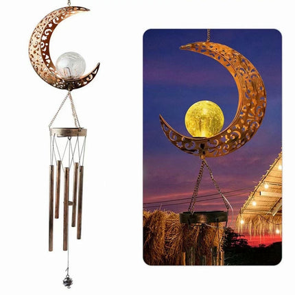 Solar Wind Chimes for Outside Crackle Glass Ball Waterproof Wind Chimes Outdoor Garden Decor
