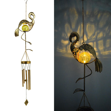 Solar Wind Chimes for Outside Crackle Glass Ball Waterproof Wind Chimes Outdoor Garden Decor