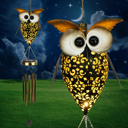 Solar Wind Chimes for Outside Crackle Glass Ball Waterproof Wind Chimes Outdoor Garden Decor