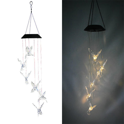 Solar Wind Chimes Lights Waterproof Wind Chimes Solar Powered Lights for Yard Garden Decoration
