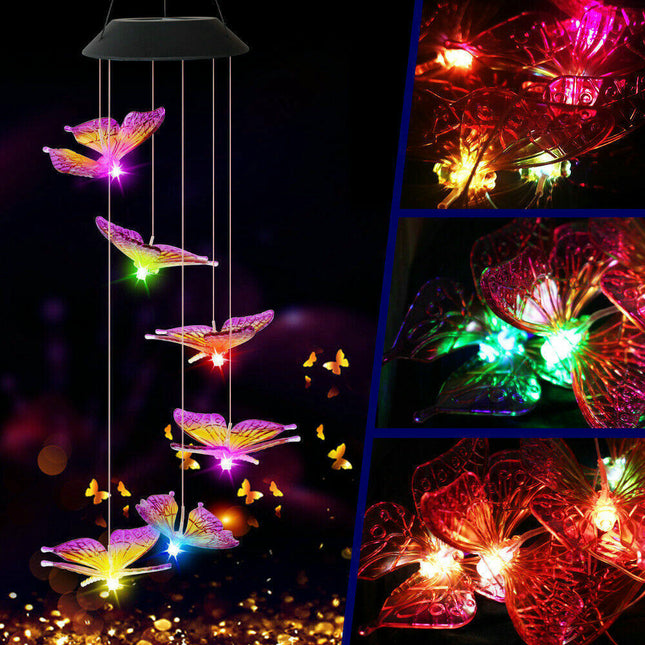 Solar Wind Chimes Lights Waterproof Wind Chimes Solar Powered Lights for Yard Garden Decoration