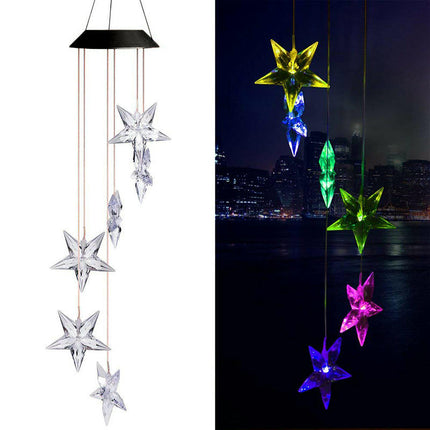 Solar Wind Chimes Lights Waterproof Wind Chimes Solar Powered Lights for Yard Garden Decoration