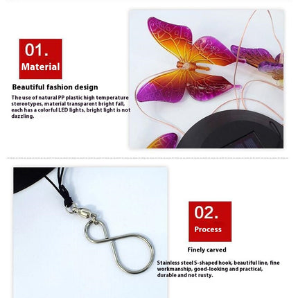 Solar Wind Chimes Lights Waterproof Wind Chimes Solar Powered Lights for Yard Garden Decoration