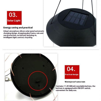 Solar Wind Chimes Lights Waterproof Wind Chimes Solar Powered Lights for Yard Garden Decoration