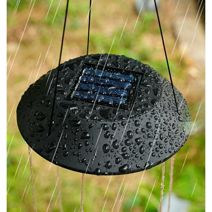 Solar Waterproof Wind Chimes Star Moon Solar Light for Patio Yard Garden Decoration