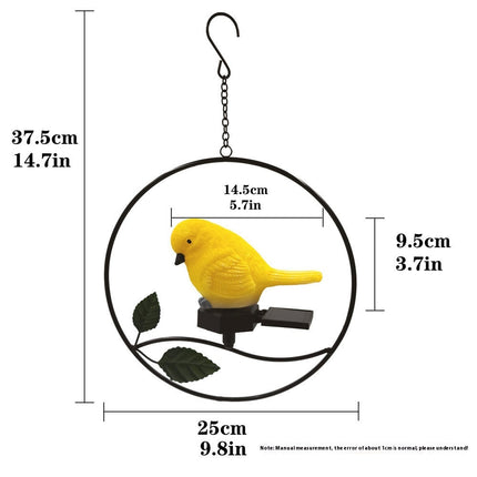 Wind Chime Lamp Outdoor Hanging Owl Resin Solar Lights for Garden Patio Yard Decor
