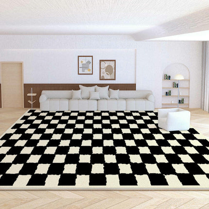 Art Area Rug,Black Soft Washable Carpet for Indoor Bedroom Living Room Office Decor Rug