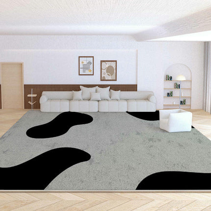Art Area Rug,Black Soft Washable Carpet for Indoor Bedroom Living Room Office Decor Rug