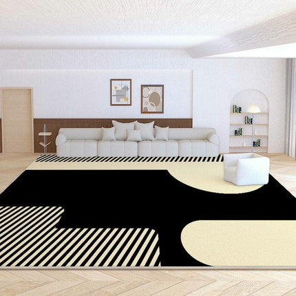 Art Area Rug,Black Soft Washable Carpet for Indoor Bedroom Living Room Office Decor Rug