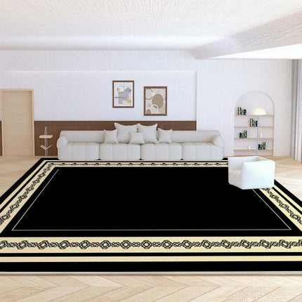 Art Area Rug,Black Soft Washable Carpet for Indoor Bedroom Living Room Office Decor Rug