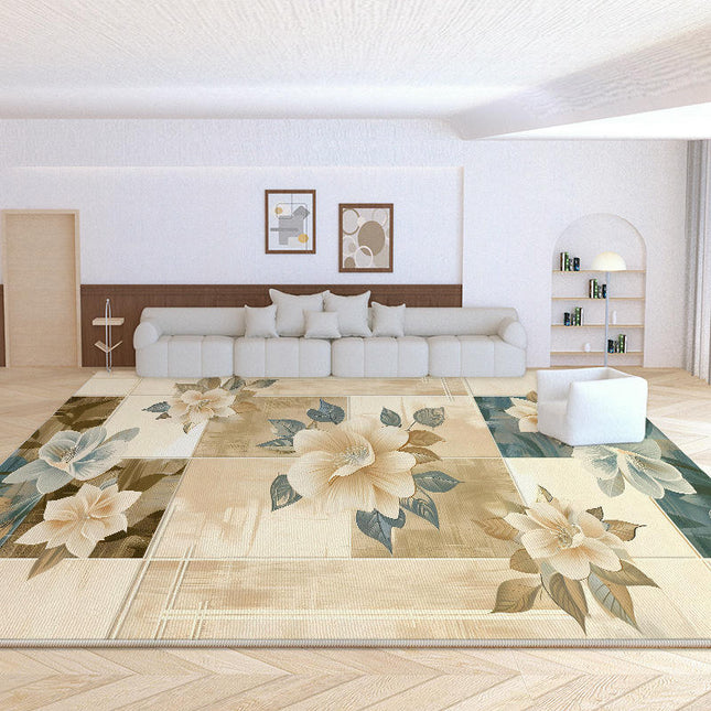 Flowers Area Rug Soft Washable Carpet for Indoor Bedroom Living Room Office Decor Rug