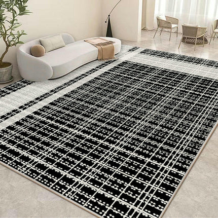 Black and White Home Decor Indoor Area Rug Carpet for Living Room, Bedroom, Dining Room