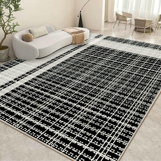 Black and White Home Decor Indoor Area Rug Carpet for Living Room, Bedroom, Dining Room