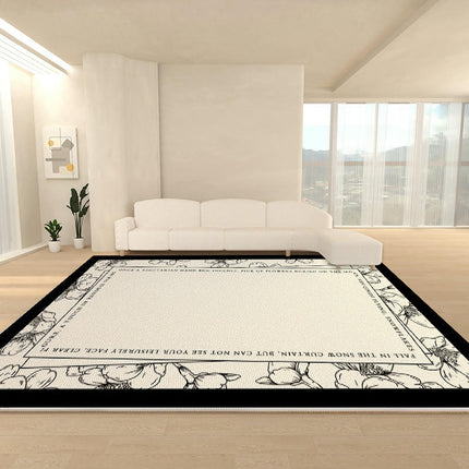 Carpets for Indoor Foldable Rug Area Rug Home Decor Carpet Low Pile Flowers Rug