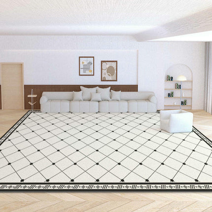 Modern Area Rug, Low Pile Carpet, Washable & Non Slip & Soft Large Rugs, Geometric Home Decor