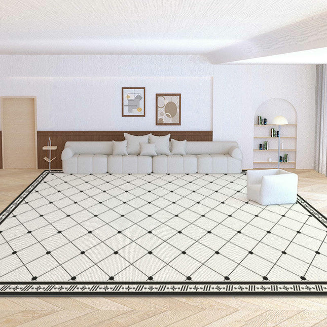 Modern Area Rug, Low Pile Carpet, Washable & Non Slip & Soft Large Rugs, Geometric Home Decor