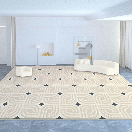 Modern Area Rug Large Floor Rugs Cream Carpet for Indoor Living Room Home Decor