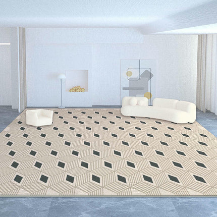 Modern Area Rug Large Floor Rugs Cream Carpet for Indoor Living Room Home Decor