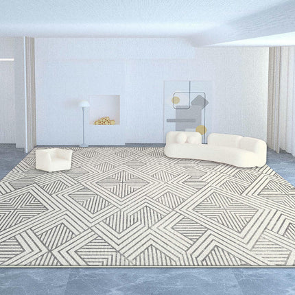 Modern Area Rug Large Floor Rugs Cream Carpet for Indoor Living Room Home Decor