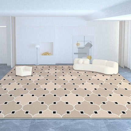 Modern Area Rug Large Floor Rugs Cream Carpet for Indoor Living Room Home Decor