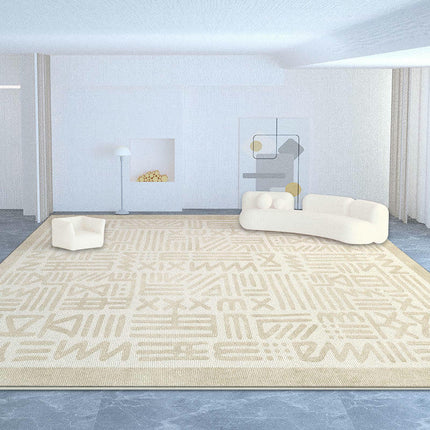 Modern Area Rug Large Floor Rugs Cream Carpet for Indoor Living Room Home Decor