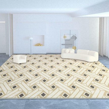 Modern Area Rug Large Floor Rugs Cream Carpet for Indoor Living Room Home Decor
