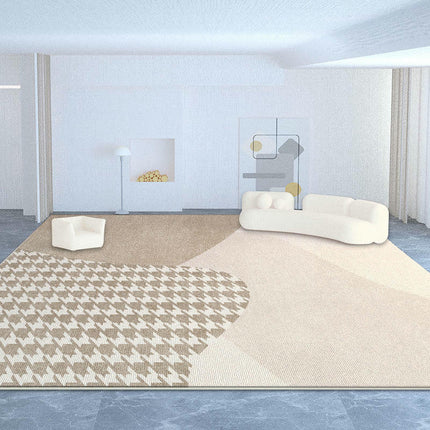 Abstract Area Rug Large Floor Rugs Cream Carpet for Indoor Living Room Home Decor