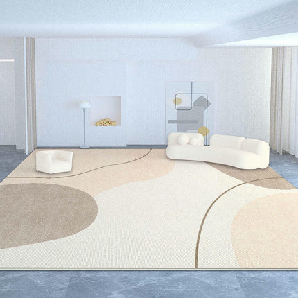 Abstract Area Rug Large Floor Rugs Cream Carpet for Indoor Living Room Home Decor